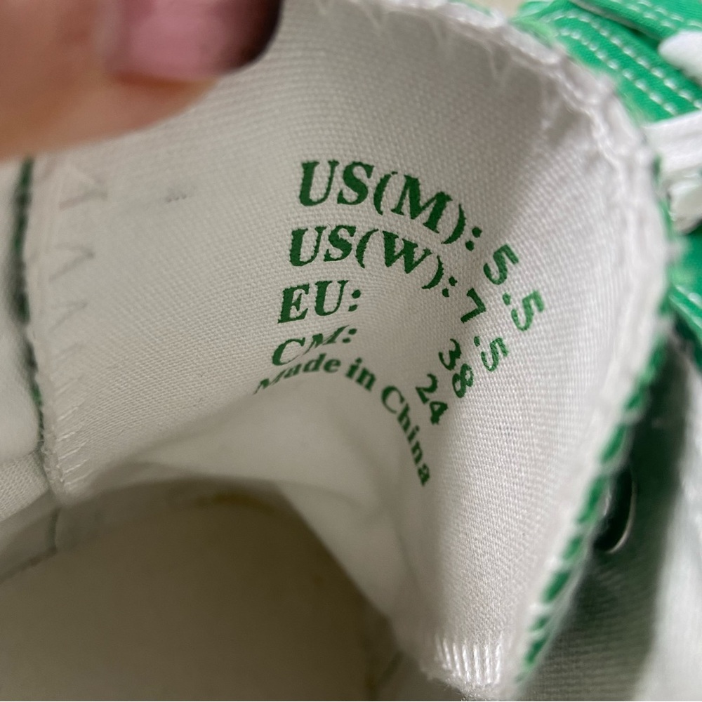 Heineken Green Canvas Low Top Sneaker Size 7.5 - Picture 7 of 10